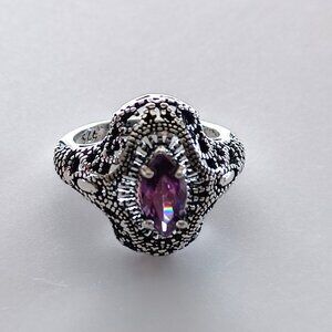 Sizes 7, 8, New, Turkish Ring with Amethyst Stone